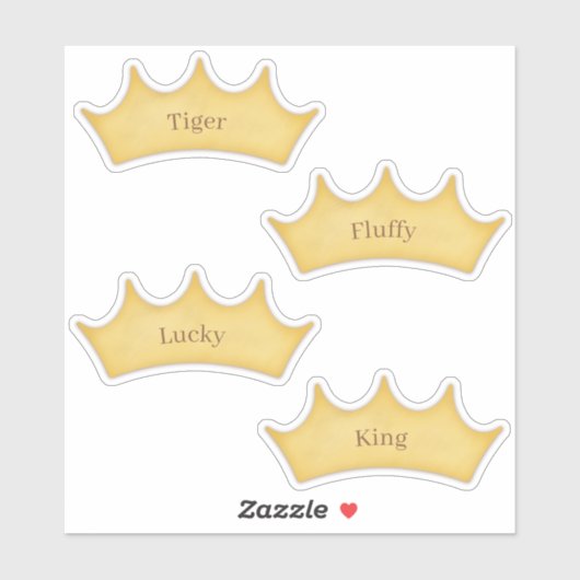 Regal Crown Pet & Horse Personalized Name Labels (Vel)