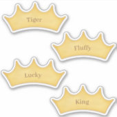 Regal Crown Pet & Horse Personalized Name Labels (Voorkant)