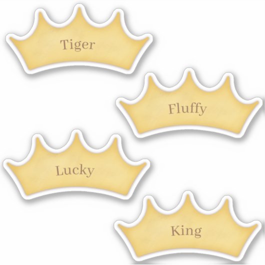 Regal Crown Pet & Horse Personalized Name Labels (Voorkant)