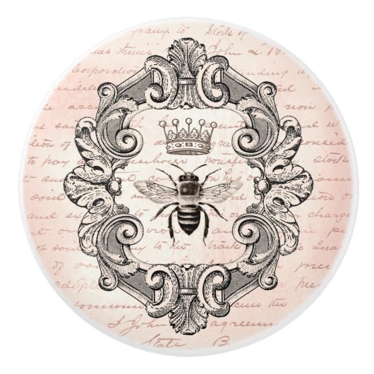 Regal Crown Queen, met Frans handschrift Keramische Knop (Voorkant)