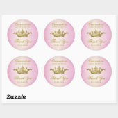 Regal Crown Quinceanera Dank u Ronde Sticker (Vel)
