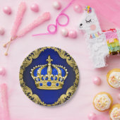 Regal Crown Royal Baby shower Papieren Bordje (Feest)
