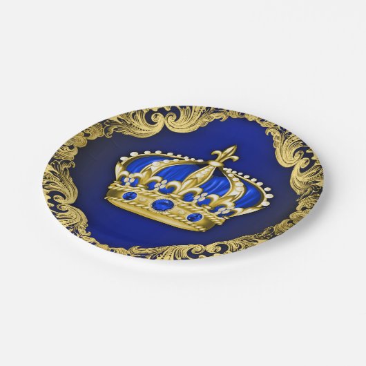 Regal Crown Royal Baby shower Papieren Bordje (Gekanteld)