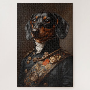 Regal Dachshund in Napoleontisch militair uniform Legpuzzel