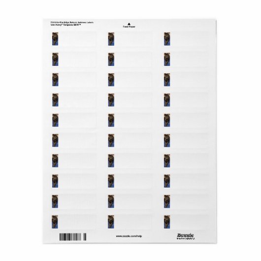 Regal Dave Return-adreslabels Etiket (Full Sheet)