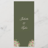 Regal Deuren Elegant Nep Folie Bruiloft Menu (Achterkant)
