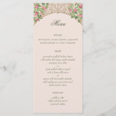 Regal Deuren Elegant Nep Folie Bruiloft Menu (Voorkant)