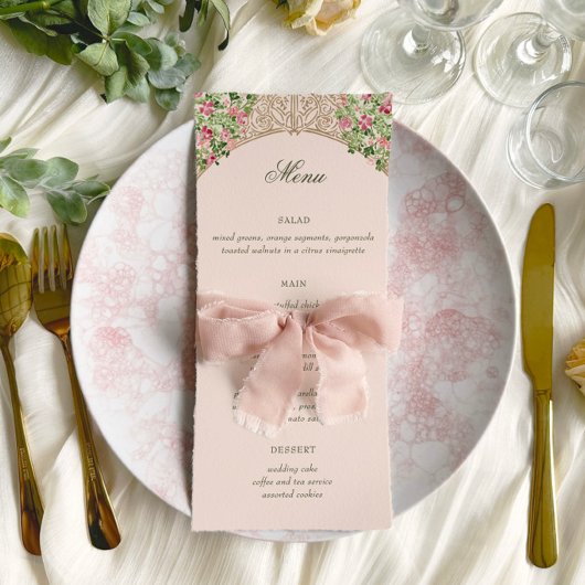 Regal Deuren Elegant Nep Folie Bruiloft Menu