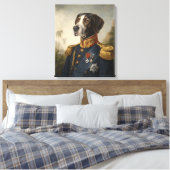 Regal Dog Algemeen Portret Aangepaste Digitale Vin Canvas Afdruk (Insitu (Slaapkamer))