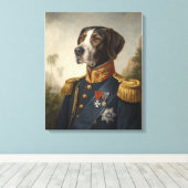 Regal Dog Algemeen Portret Aangepaste Digitale Vin Canvas Afdruk (Insitu (Houten vloer))