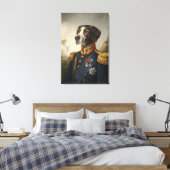 Regal Dog Algemeen Portret Aangepaste Digitale Vin Canvas Afdruk (Insitu (Slaapkamer))