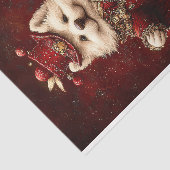 Regal Dog in Red met rode wijn AW8 Decoupage Tissuepapier (Detail)