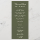Regal Doors Elegant Faux Foil Wedding Programmakaart (Achterkant)