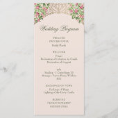 Regal Doors Elegant Faux Foil Wedding Programmakaart (Voorkant)