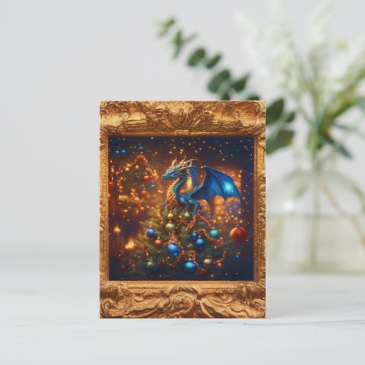 Regal Dragon Christmas Feestdagenkaart (Staand voorkant)