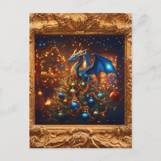 Regal Dragon Christmas Feestdagenkaart (Voorkant)