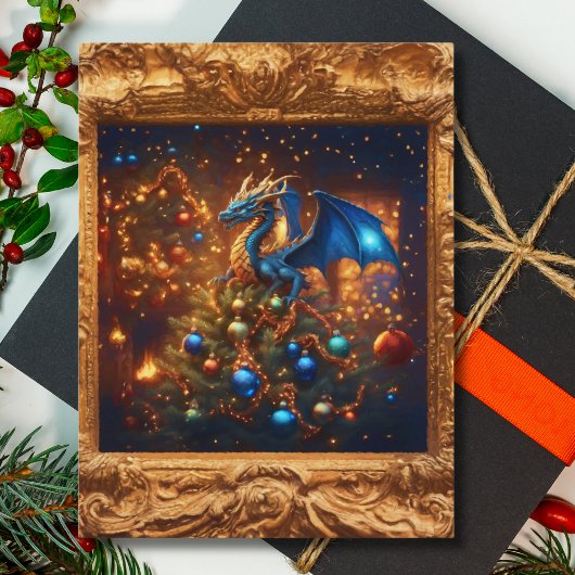 Regal Dragon Christmas Feestdagenkaart