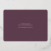 Regal Ebbel bewaart het Lijst Datum foto Folie Uitnodiging (Achterkant)