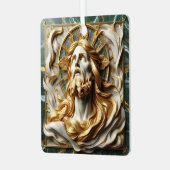 Regal eerbied Jezus in goud Metalen Ornament (Voorkant links)