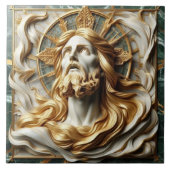 Regal eerbied Jezus in goud Tegeltje (Voorkant)