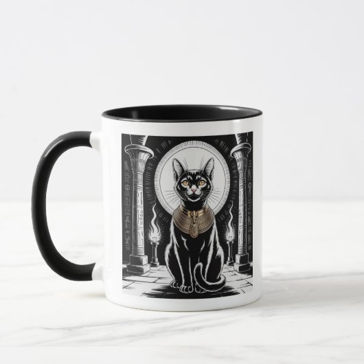 Regal Egyptian Black Cat Art Mok (Links)