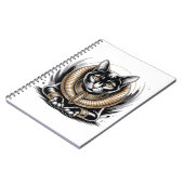 Regal Egyptian Black Cat Art Notitieboek (Linkerzijde)