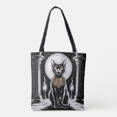 Regal Egyptian Black Cat Art Tote Bag (Achterkant)