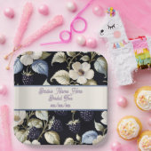 Regal Elegance Blackberry & Blooms Papieren Bordje (Feest)