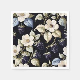 Regal Elegance Blackberry & Blooms Servet