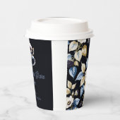 Regal Elegance Blackberry & Blooms Tea Party Papieren Bekers (Links)