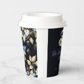 Regal Elegance Blackberry & Blooms Tea Party Papieren Bekers (Rechts)