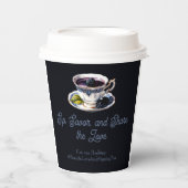 Regal Elegance Blackberry & Blooms Tea Party Papieren Bekers (Voorkant)