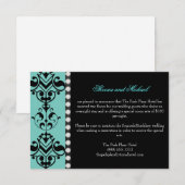 Regal Elegance Custom Wedding Accommodding Card Kaart (Voorkant / Achterkant)