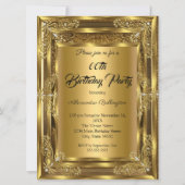 Regal Elegant Photo Birthday Party Gold Pareltjes Kaart (Achterkant)