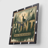 Regal Elk Misty Water Vierkante Klok (Hoek)