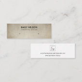 REGAL FAUX GOLD BROWN STUD EARRING DISPLAY LOGO MINI VISITEKAARTJE (Voorkant / Achterkant)