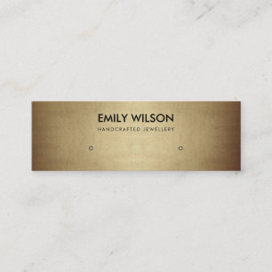 REGAL FAUX GOLD COPPER STUD EARRING DISPLAY LOGO MINI VISITEKAARTJE