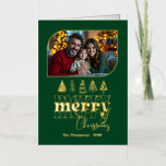 Regal Festive Hand Drawn Merry Christmas Photo Folie Feestdagenkaart<br><div class="desc">Send festive cheer with this real foil Christmas Photo Card featuring a whimsical hand drawn “Merry Christmas” design. The elegant metallic foil shines against a bold background, paired with your favorite holiday photos for a modern yet cozy look. A stylish way to share your warmest Christmas wishes with family and...</div>