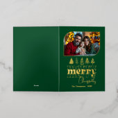 Regal Festive Hand Drawn Merry Christmas Photo Folie Feestdagenkaart (Buiten Laag)