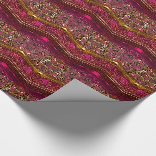 Regal Festive Romantic Wrapping Paper Cadeaupapier (Hoek)