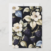 Regal Floral Elegance: Bruids Tea Party Uitnodigin Kaart (Achterkant)