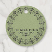 Regal Folie Sneeuwvlok Favor & Gift Label (Achterkant)