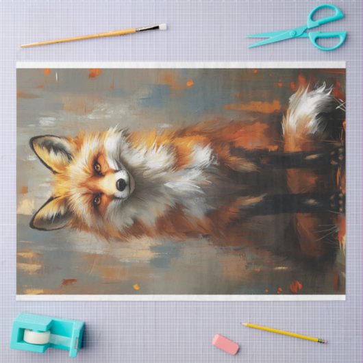 Regal Fox Decoupage Tissuepapier (Craft)