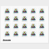 Regal Froggy - Pixel Frog met kroon Vierkante Sticker (Vel)