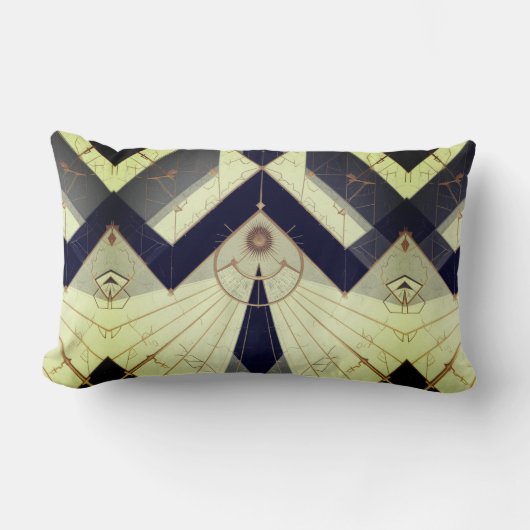 Regal Geometry Gooi Buiten Lumbar Kussen (Voorkant)