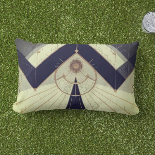 Regal Geometry Gooi Buiten Lumbar Kussen (Gras)