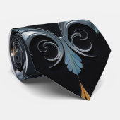 Regal Geometry - negro, gris, verde, oro Stropdas (Opgerold)