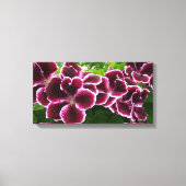 Regal Geranium Flowers Elegant Maroon Floral Lugga Canvas Afdruk (Voorkant)