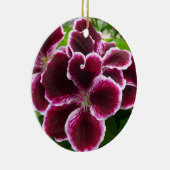 Regal Geranium Flowers Elegant Maroon Floral Lugga Keramisch Ornament (Rechts)