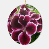 Regal Geranium Flowers Elegant Maroon Floral Lugga Keramisch Ornament (Links)